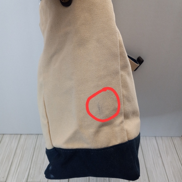 RARE Le Creuset Classic Canvas Indigo Tote Bag - Picture 5 of 12